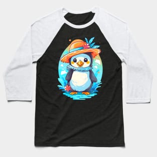 Tropical Penguin Lovers Baseball T-Shirt